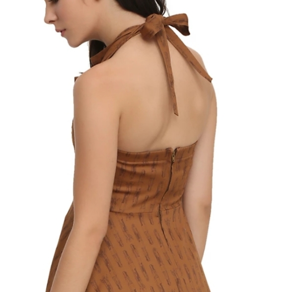 Dr. Who Regeneration Brown Halter Style Dress Hot Topic NWT Cosplay Costumes - Picture 5 of 16